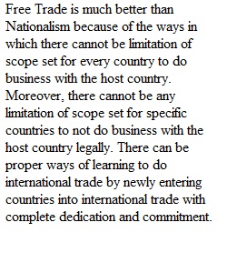 Debate Free Trade vs. Nationalism